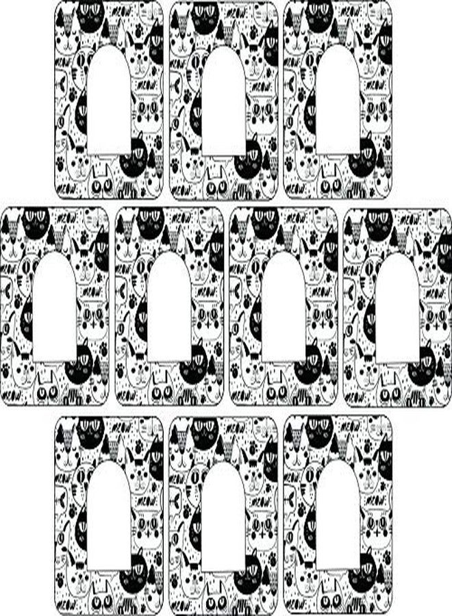 RockaDex Omnipod Adhesive Patch Precut Cat Design Adhesive Patches with Split Backing, Easy to Apply x 10 Pack - Image 1